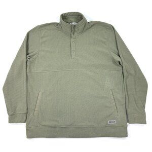 Outdoor Research Mens Trail Mix Snap Pullover Waffle Grid Fleece Size XL Green